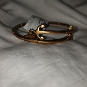 Alex and ani gold anchor wrap bracelet